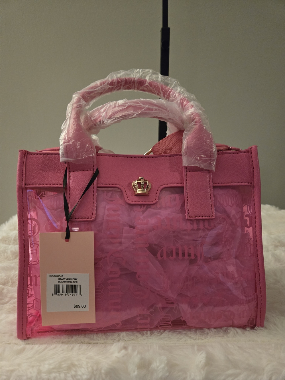 Juicy Couture Heart Pink Beachin' Tote - Picture 7 of 7